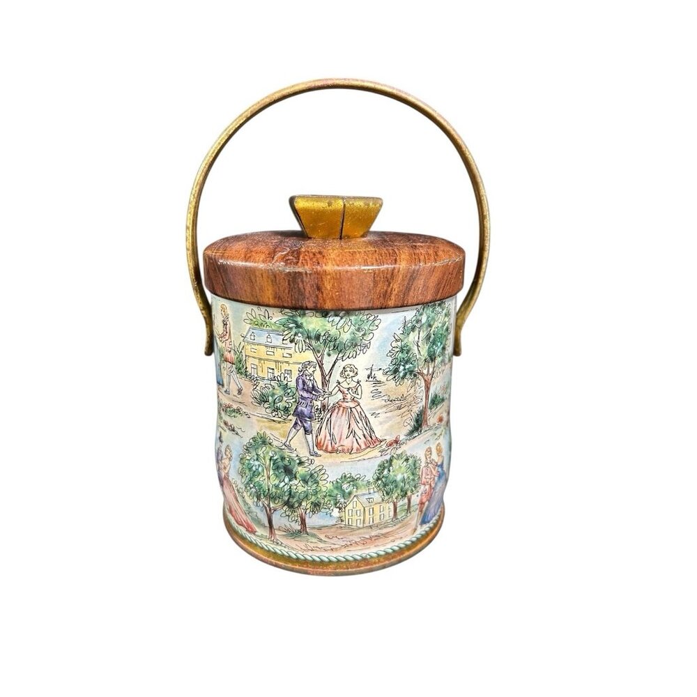 Vintage Metal Jar w Lid & Adjustable Handle “Murray Allen” Victorian, England